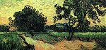 Винсент Виллем Ван Гог Овер 1890г, Пейзаж с Шато Овер на закате. ван-гог.рф